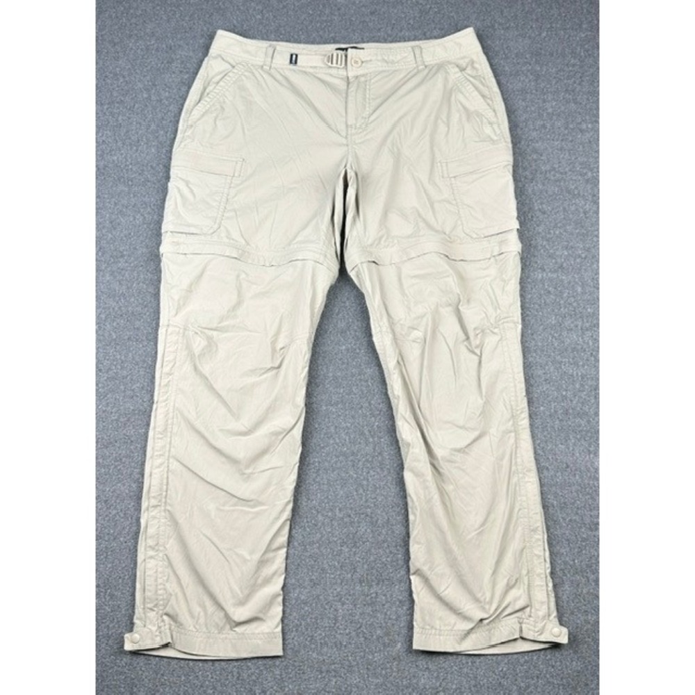 REI Co-op Sahara Convertible Pants Womens 14 Petite Khaki Relaxed Hiking Cargo